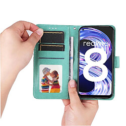 Acheter Étui Pour Realme 8 Pro Fentes pour cartes Flip Housse de protection Cuir Vert