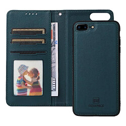 Avis Compatible avec le cas d'iPhone 6 Plus Couverture rabotant Portefeuille Blocage RFID Chargement sans fil Conception détachable Bleu