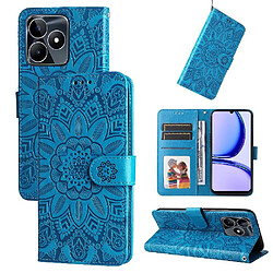 Avis Étui Pour Realme C53 Cuir Housse de protection Flip Fentes pour cartes Bleu