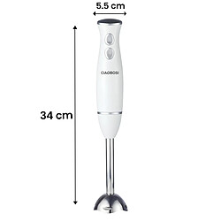 Acheter Avizar Mixeur Plongeant Multifonction 300W avec Pied en Acier Inoxydable Blanc