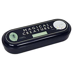 Harry Potter Trousse à Crayon Métal avec Couvercle Amovible Motif Créatures Magiques Noir