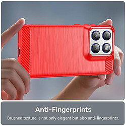 Acheter Htdmobiles Coque pour Motorola Edge 70 5G - housse etui silicone gel carbone + film ecran - ROUGE