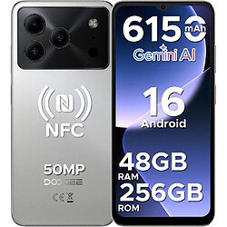 DOOGEE Note56 Plus Smartphone - Android 16 Gemini AI Telephone Portable, 48GB+256GB, 6150mAh Batterie Silicium-Carbone, 50MP, 8.45mm