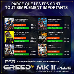 GREED - MK2 Plus - Gaming PC / Ordinateur - AMD Ryzen 7 5700X - Radeon RX 9060 XT- 32GO RAM - 1TO SSD - WLAN - Win11 Pro pas cher