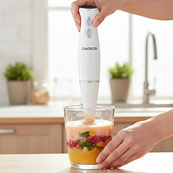 Avis Avizar Mixeur Plongeant Multifonction 300W avec Lame en Acier Inoxydable Blanc