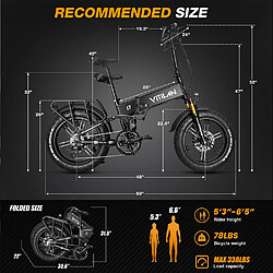 Vélo électrique Vitilan i7 Pro 20" 48V 20AH Vert pas cher