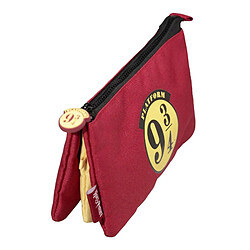 Harry Potter Trousse à Crayon avec 3 Compartiment Motif Platform 9¾ Hogwarts Express Bordeaux