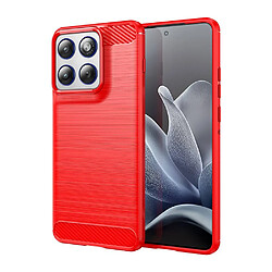 Htdmobiles Coque pour Motorola Edge 70 5G - housse etui silicone gel carbone + film ecran - ROUGE 