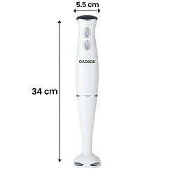 Acheter Avizar Mixeur Plongeant Multifonction 300W avec Lame en Acier Inoxydable Blanc