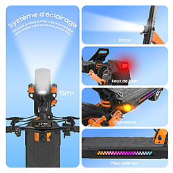 Avis Trottinette électrique pour adultes TOFUN TF3s 1000W Moteur Fast-to-road Trottinette électrique réglable pousse la hauteur à une vitesse maximale de 45 km/h et une autonomie maximale de 45 km orange