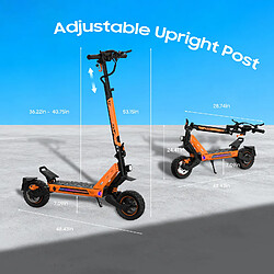 Acheter Trottinette électrique pour adultes TOFUN TF3pro 1200W moteur rapide tout-terrain scooter électrique à hauteur réglable poussant à une vitesse maximale de 50 km/h et une autonomie maximale de 50 km