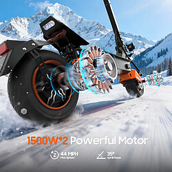 Trottinette électrique pour adultes TOFUN TF5ultra 1500W * 2 moteurs doubles 11" Pneus gonflables tout-terrain E-ABS et freins à double disque à vitesse maximale de 70 km/h et autonomie maximale de 75 km