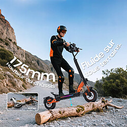Trottinette électrique pour adultes TOFUN TF3s 1000W Moteur Fast-to-road Trottinette électrique réglable pousse la hauteur à une vitesse maximale de 45 km/h et une autonomie maximale de 45 km orange pas cher