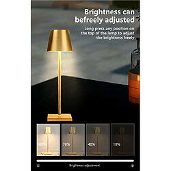 Avis Lampe à Poser Led, Tactile, en Aluminium Brossé, Intensité Variable - Dimmable, Rechargeable