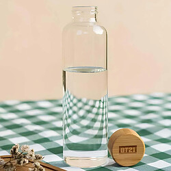 Acheter Line Friends BT21 Gourde en Verre 500ml Réutilisable Motif OUTDOOR LIFE avec Étui Blanc / Vert