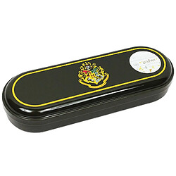 Harry Potter Trousse à Crayon Métal avec Couvercle Amovible Motif Blason Poudlard Noir