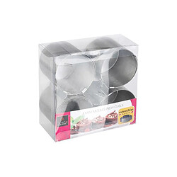Avis Five Simply Smart Lot de 4 Moules à Gâteau Rond Inox Extensible 6cm Argent