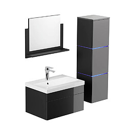 Home Deluxe Meuble de salle de bains WANGEROOGE noir L