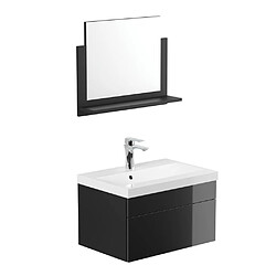 Home Deluxe Meuble de salle de bains WANGEROOGE noir M