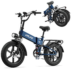 Vélo Électrique VTT URLIFE T5 - Autonomie 80km - Moteur 1500W Pic - Amovible Batterie 48V13Ah - Vitesse 45 km/h - Shimano 7 Vitesses