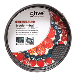 Five Simply Smart Moule à Cake Rond Démontable Best 26cm Noir pas cher