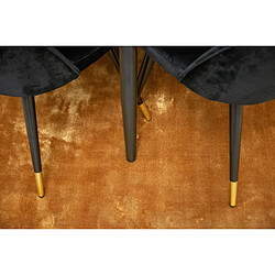 Paris Prix Ensemble Table de Repas & 4 Chaises en Velours Plaza & Velvet 100cm Noir