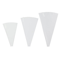 Paris Prix Lot de 3 Poches à Douille Baba 30cm Blanc