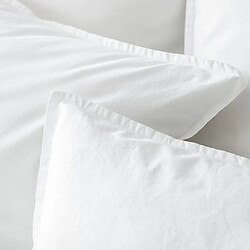 Cotton & Co Taie d'oreiller en percale lavée de coton 120 fils