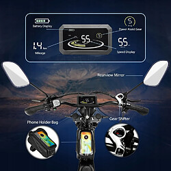 Acheter Vélo électrique - RIDSTAR Q20 PRO - Autonomie 200km - Double Moteur 2000W(2*1000W) - Batterie 52V 40Ah (2*20Ah)- Vitesse 55 km/h