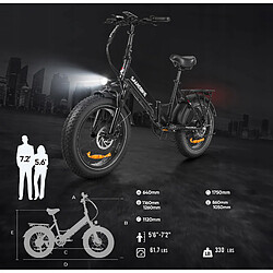 Acheter Vélo Électrique Pliable - NFC Smart Samebike LOTDM200 - 48V13AH - Moteur 750W - Autonomie 80Km - Vitesse 40km/h-20*4.0 VTT