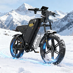 Acheter Vélo Électrique VARUN X20 - Moteur 1000W - Autonomie 90km - Batterie 48V 20.8Ah Amovible - Pneus Fat 20x4.0 - Shimano 7S