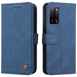 Acheter Étui Pour OPPO A54S Cuir Supports de fente pour carte Housse de protection Bleu
