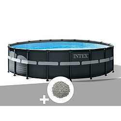 Kit piscine tubulaire Intex Ultra XTR Frame ronde 5,49 x 1,32 m + 20 kg de zéolite