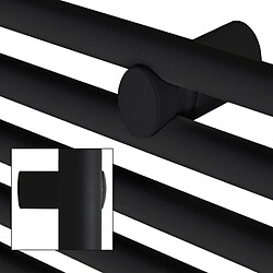 LuxeBath Radiateur électrique courbé résistance 300W raccord latéral au bas noir 40x80 cm pas cher