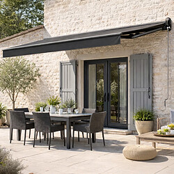 Concept Usine Store banne motorisé 2,95 x 2,5 m en aluminium avec toile gris LOZIO