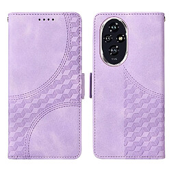 Étui Pour Honor 200 Motif matelassé Cuir Housse de protection Supports de fente pour carte Violet Étui Pour Honor 200 Motif matelassé Cuir Housse de protection Supports de fente pour carte GANGXUN Violet