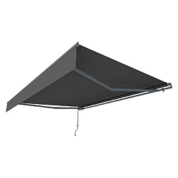 Concept Usine Store banne manuel 3,95 x 3 m en aluminium avec toile gris ADRO