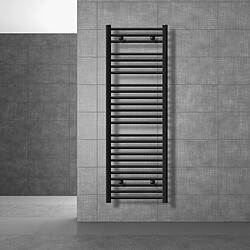 LuxeBath Radiateur de salle de bain Sahara raccord latéral sèche-serviettes noir 50x150cm
