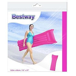 Bestway Matelas de Plage 183x69cm Gonflable avec Oreiller Confortable Rose pas cher