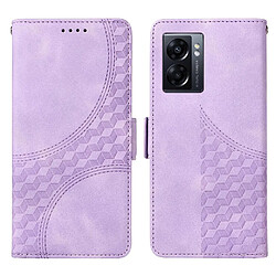 Acheter Étui Pour Oppo A57 4G 2022 Cuir Housse de protection Supports de fente pour carte Motif matelassé Violet