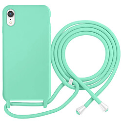 Moxie Coque pour iPhone XR en TPU Premium Color Lace avec Cordon Tour de Cou Turquoise