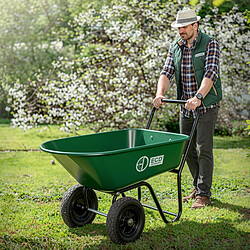 Ecd Germany Brouette de jardin 78 L chariot basculante chantier manutention polyvalent 100kg