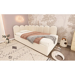 OKWISH Lit Moderne avec Lit Secondaire - Velours - Sans Matelas