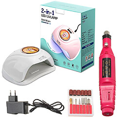 Kit Manucure Electrique Lampe UV LED 268 W et Ponceuse pour Ongle