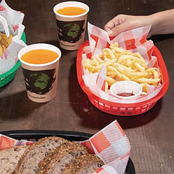 Panière Alimentaire Ovale Polypropylène Rouge - Olympia 40 mm H - Lot de 6 pas cher