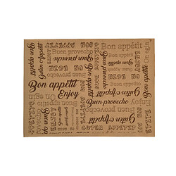 Nappe individuelle en papier kraft "enjoy" 30 x 40 cm - 1000 unités - Betik