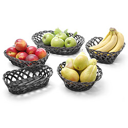 Acheter Corbeilles tressées ovale Noir 225x130x(H)55 mm - Hendi