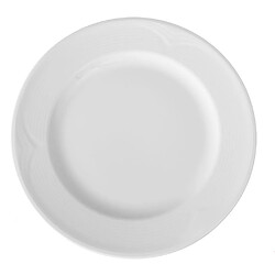 Assiette plate porcelaine blanche classique Ø 300 mm - Lot de 6 - Hendi