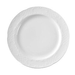 Assiette plate porcelaine blanche décorée Ø 300 mm - Lot de 6 - Hendi