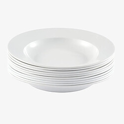 Assiettes - lot de 10 - blanc - Gilac